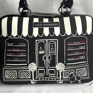 Lulu Guinness Black Patent Leather Bag, Special edition Retro, Parisian Store